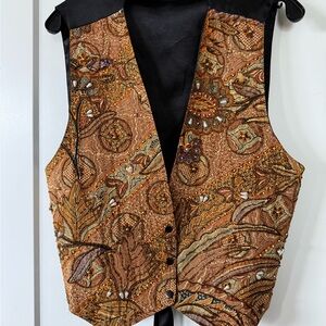 Vintage Style Embroidered Vest